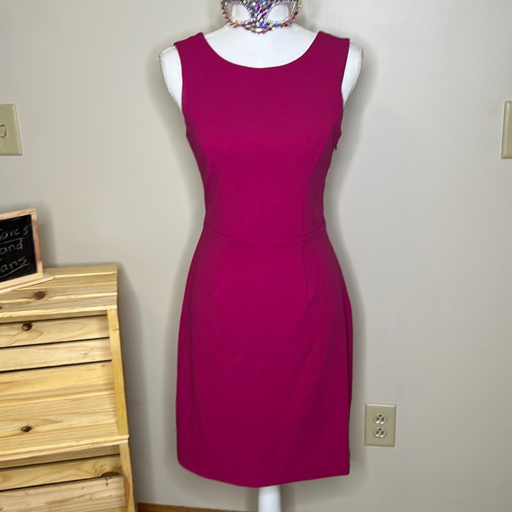 Betsey Johnson Fuchsia Cross Back Dress Size 4